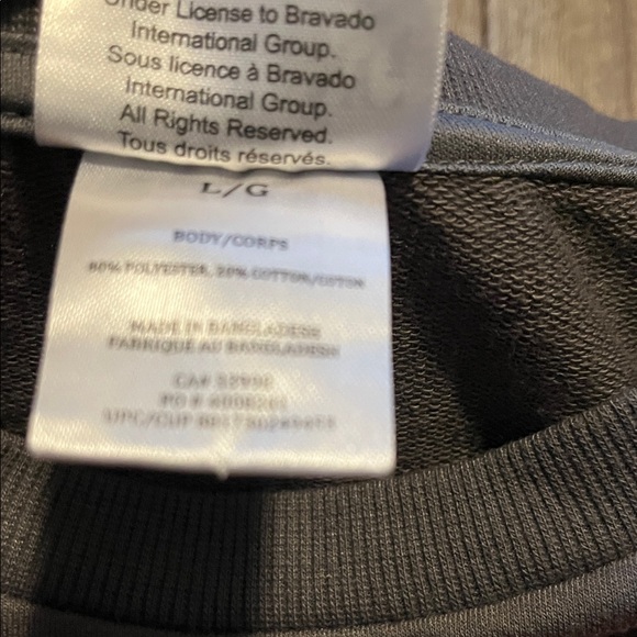 the Rolling Stones Black Long Sleeve Cropped Sweatshirt with Red Logo - Picture 4 of 5